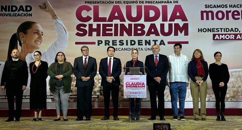 Claudia Sheinbaum indicó que, por el momento, el equipo de precampaña está completo.