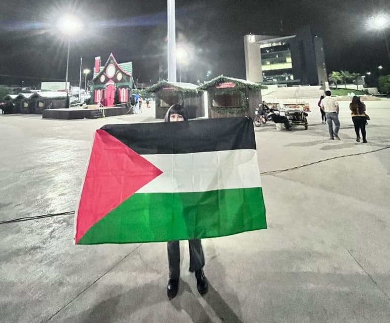 'Jornada que nos convoca no solo a la reflexión sino también a la acción', pronunció uno de los manifestantes. (COMITÉ DE SOLIDARIDAD CON PALESTINA EN LA LAGUNA)