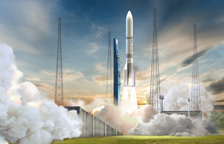 Impresión artística del despegue de un Ariane 6. (ESA)