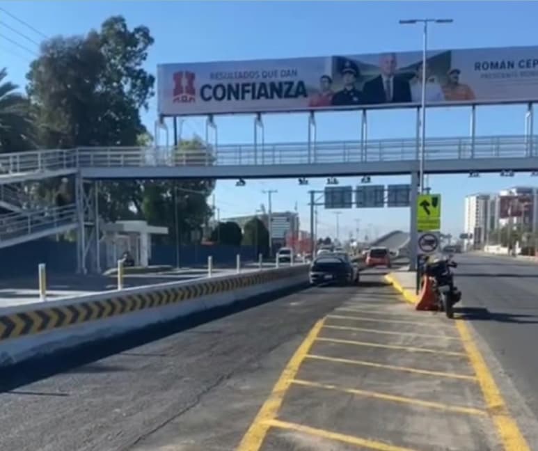 Se abrió a la circulación el carril de contrasentido en el puente La Concha, en el bulevar La Nogalera hacia Torreón.