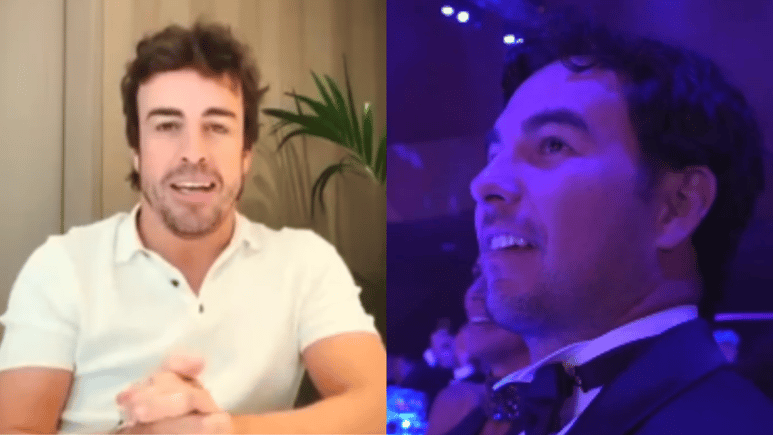 Fernando Alonso comparte premio de Acción del Año con Checo Pérez