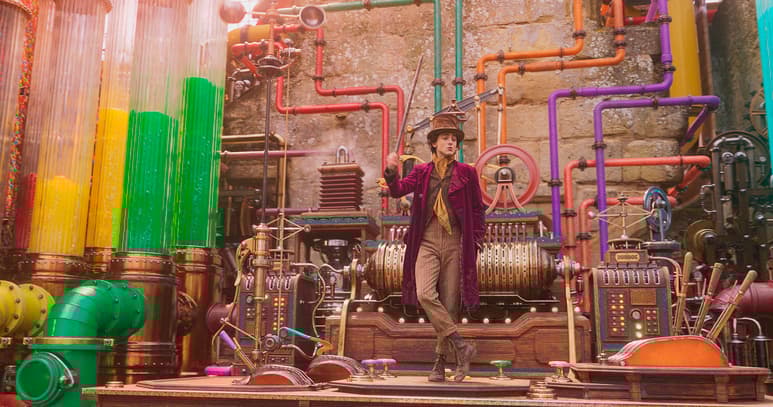 Una escena de la película 'Wonka'. Foto cortesía de Warner Bros. (Warner Bros. Pictures vía AP)