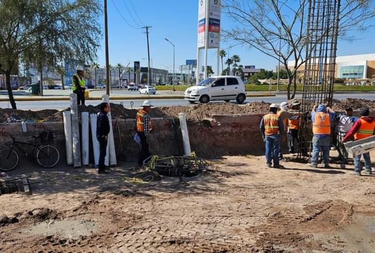 Se avanza con el colado del acero de refuerzo para los pilotes del Giro Independencia.