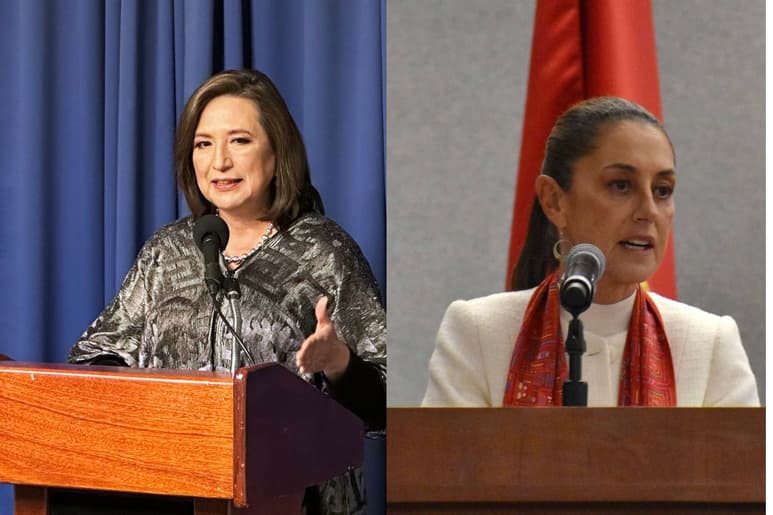Xóchitl Gálvez y Claudia Sheinbuam candidatas a la presidencia de México.