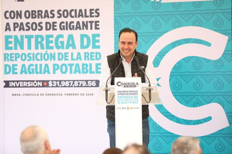 Anuncia Manolo Jiménez proyecto estatal de abasto de agua, otro de mejora carretera