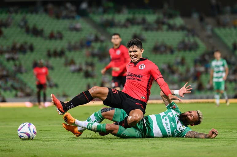 En el Apertura 2023, jugado en el Corona, Santos Laguna se impuso 2-1 a los fronterizos, con goles de Harold Preciado y Félix Torres. (Archivo)