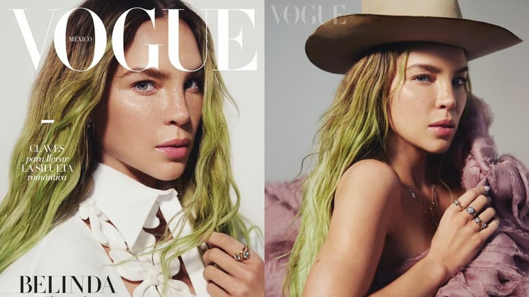 La cantante mexicana Belinda sorprendió este martes, pues se reveló que ella es la protagonista de la portada de la revista Vogue México.