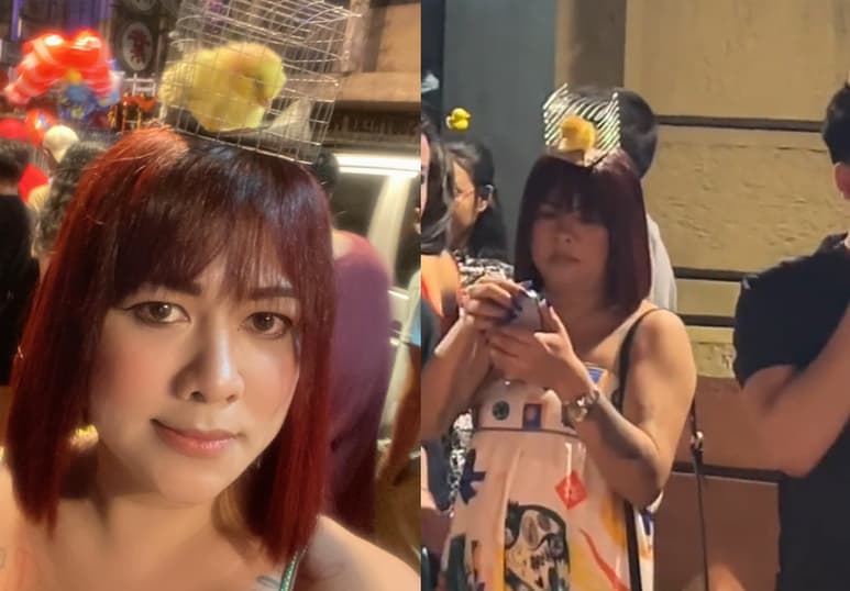 'Influencer' con pollo en la cabeza (CAPTURA)