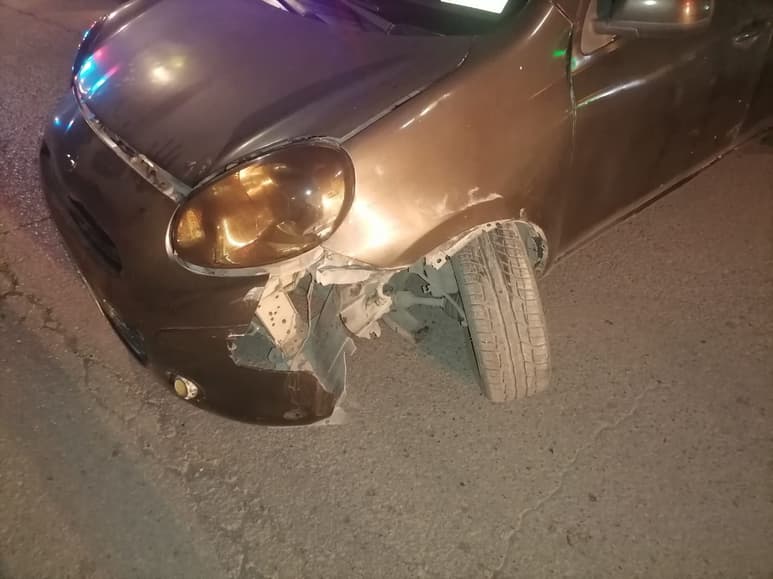 Vehículo accidentado.