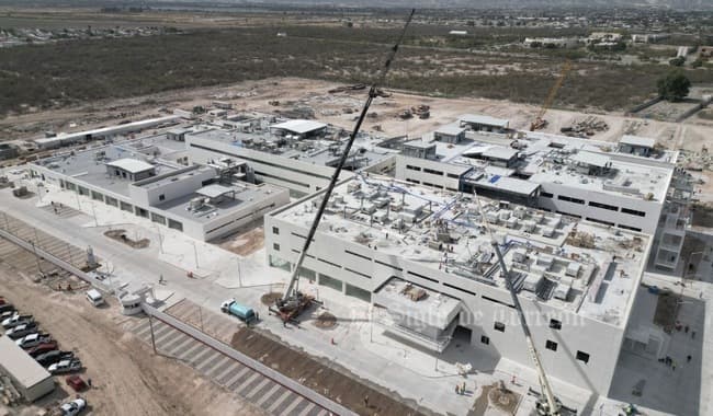 Obra del nuevo ISSSTE. 