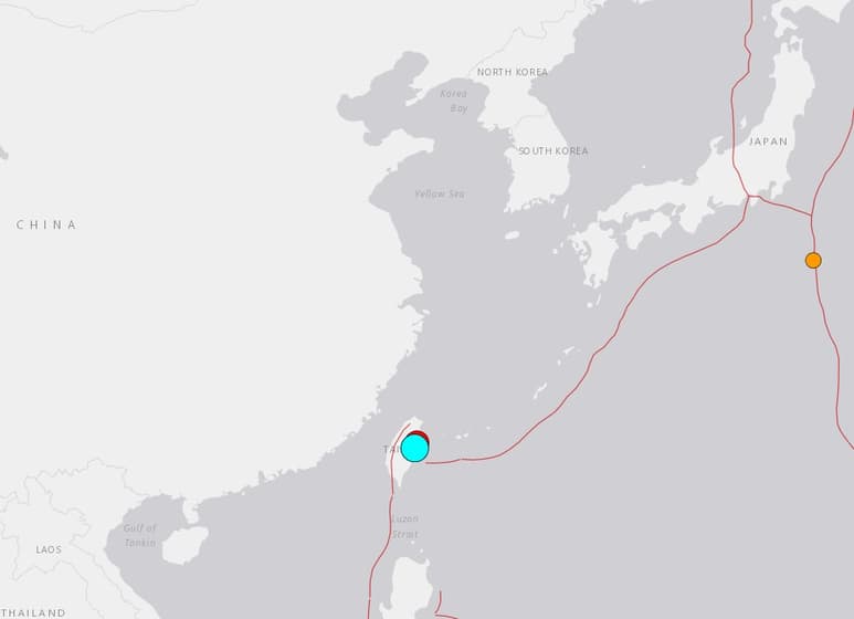 Sismo cerca de Taiwán. (ESPECIAL)