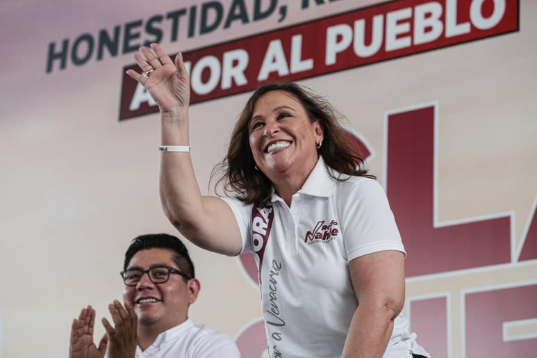 La candidata a gobernadora de Morena, Rocío Nahle. (ARCHIVO)