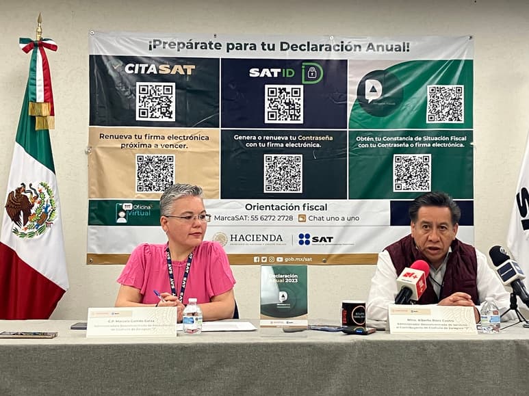 Autoridades del SAT invitan a las personas físicas a que presenten su Declaración Anual 2023.