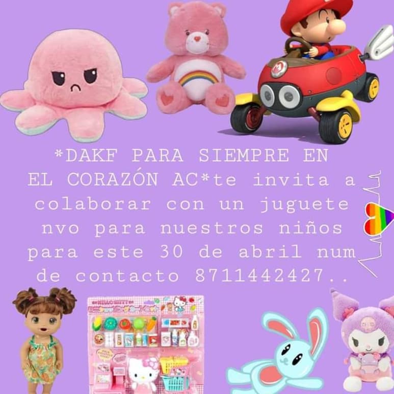 El juguete deber ser nuevo, no debe requerir pilas, ni debe incitar a la violencia.