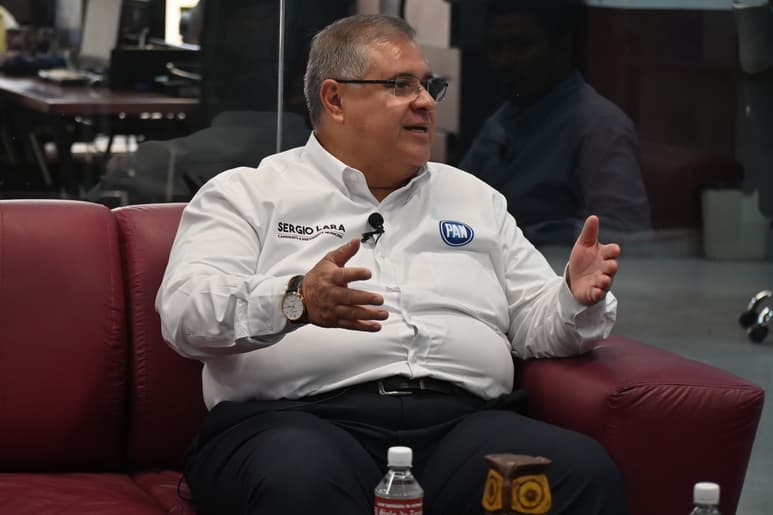 El candidato a la alcaldía por el PAN, Sergio Lara Galván. (AZUL CONTRERAS)