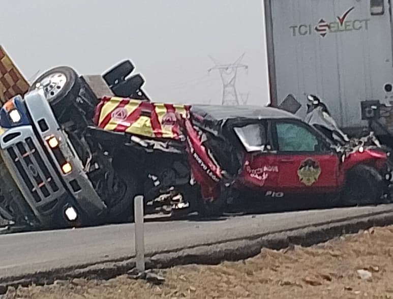 Accidente en el kilómetro 53 de la carretera libre Saltillo a Monterrey. (EL SIGLO DE TORREÓN)