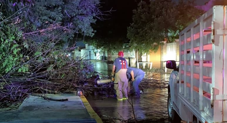Tormenta eléctrica causó daños menores en Monclova