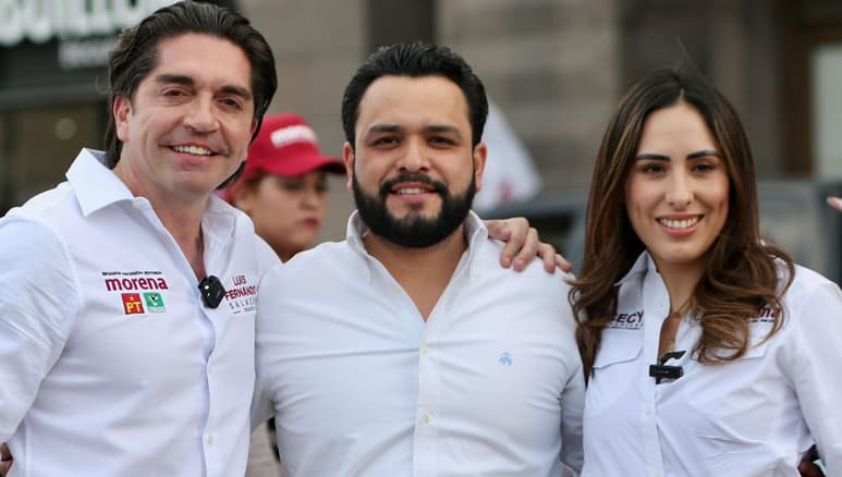 Fernando Salazar, Alberto Hurtado y Cecilia Guadiana.