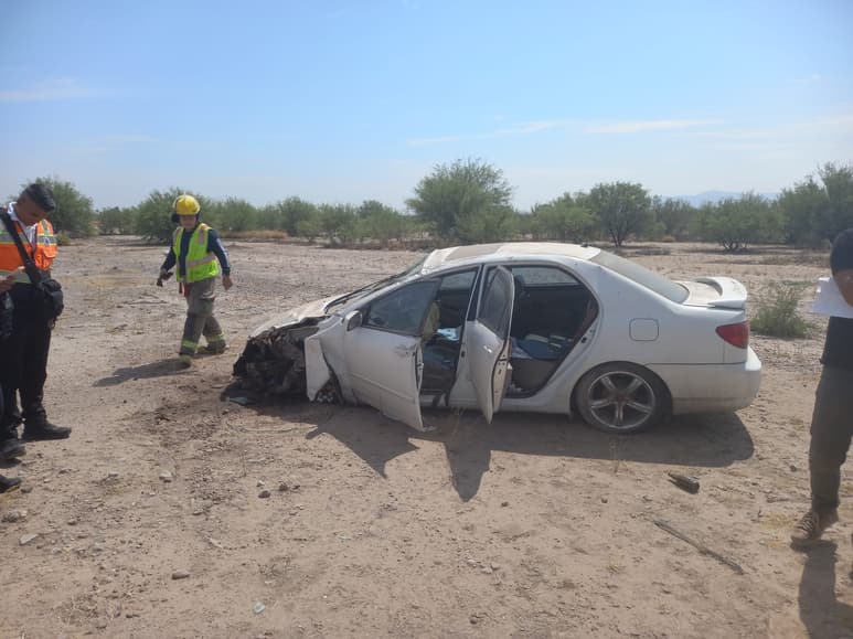 Volcadura en la autopista Torreón-San Pedro