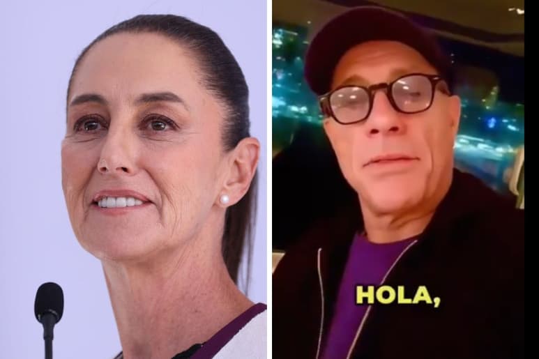 Claudia Sheinbaum recibe felicitaciones del actor Jean Claude Van Damme | VIDEO