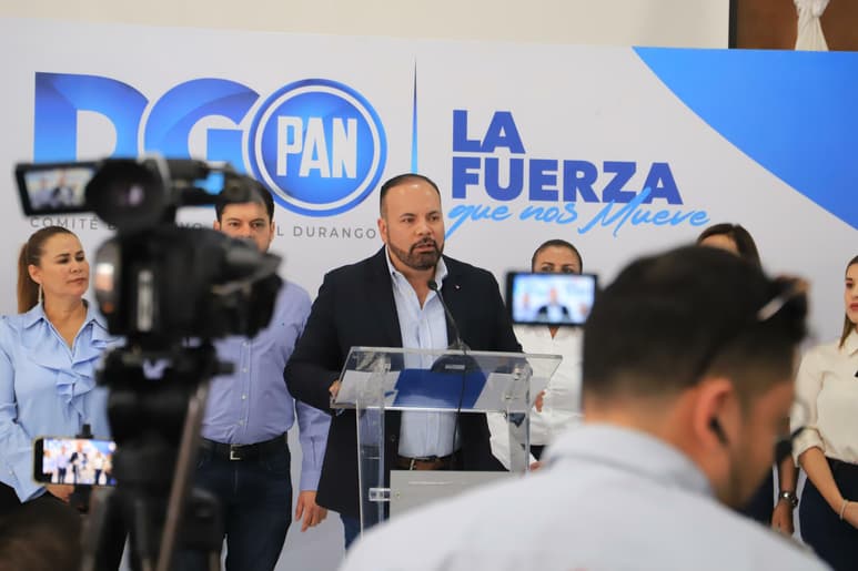 El presidente del Comité Directivo Estatal (CDE) del PAN, Mario Salazar Madera. (DIANA GONZÁLEZ)