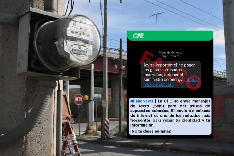 CFE alerta sobre posibles fraudes por mensajes de texto falsos