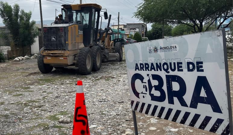Arranca obra de pavimentación en la colonia 21 de Marzo de Monclova