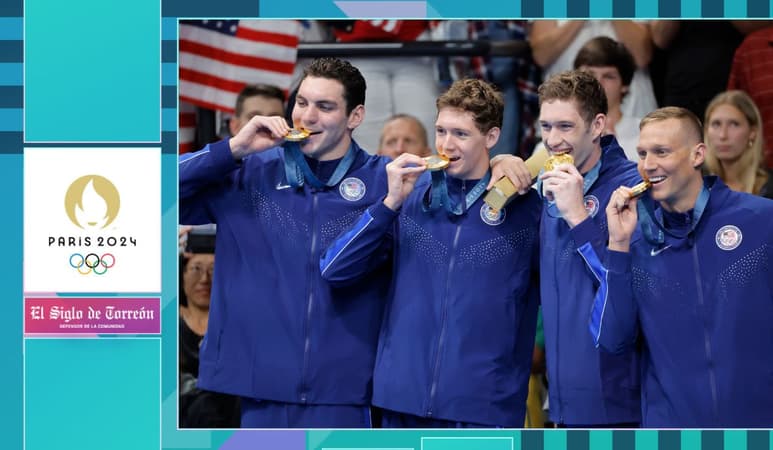 Estados Unidos encadena su tercer oro consecutivo en el relevo 4x100 libre masculino