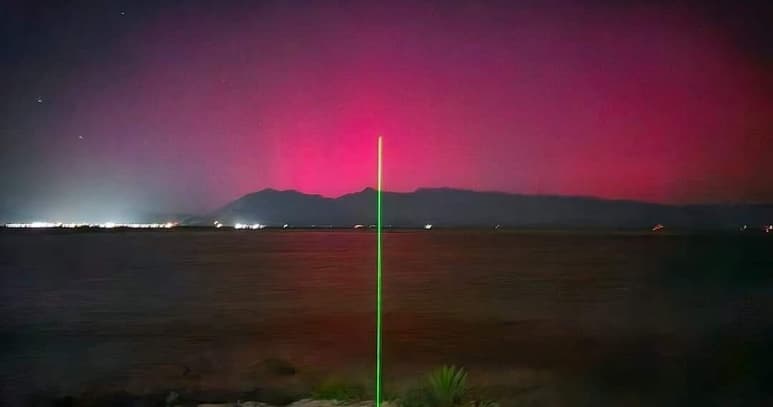 Aurora boreal en Coahuila (ESPECIAL)