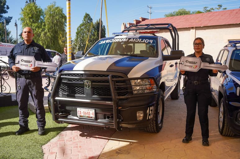 Reciben patrullas nuevas en Ramos Arizpe