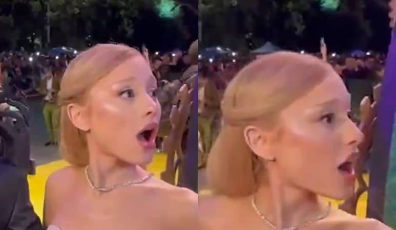 Fans mexicanos sorprenden a Ariana Grande en la premiere de Wicked | VIDEOS