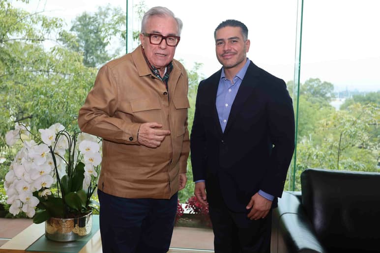 Rocha Moya junto a García Harfuch en una pasada reunión el 5 de octubre de este año en CDMX.