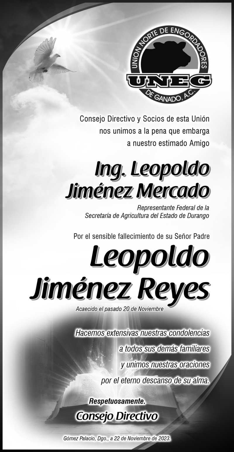 CONDOLENCIAS LEOPOLDO
