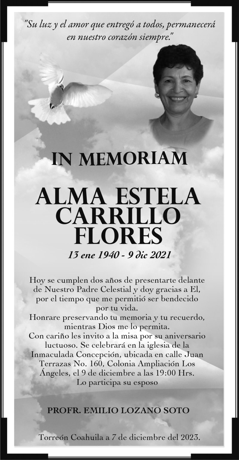 IMPAR SUPERIOR IN MEMORIAM ALMA CARRILLO 