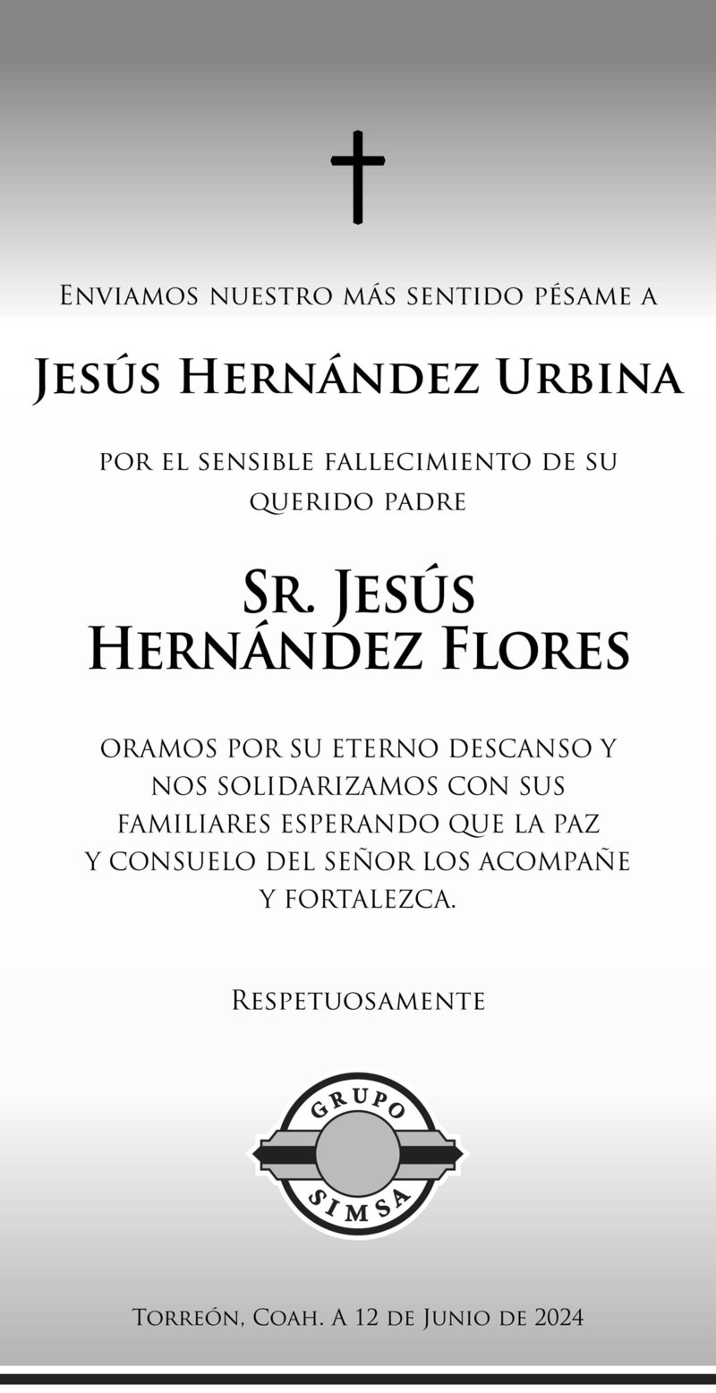 ESQUELA JESUS HERNANDEZ