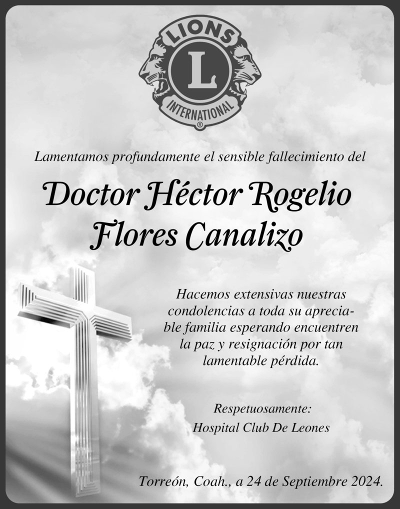 Club De Leones  Condolencia