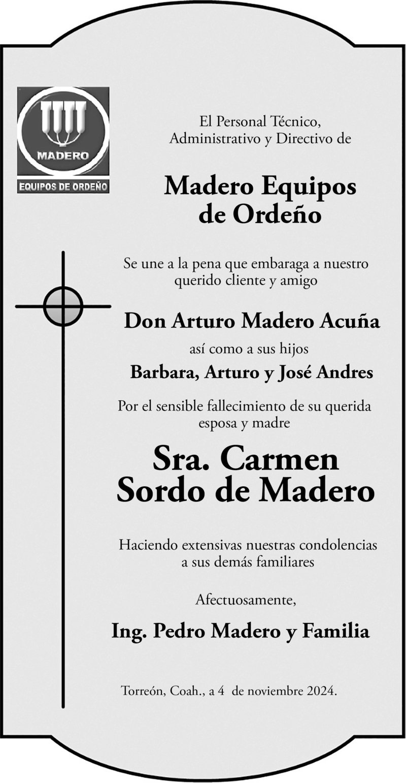 Condolencia madero