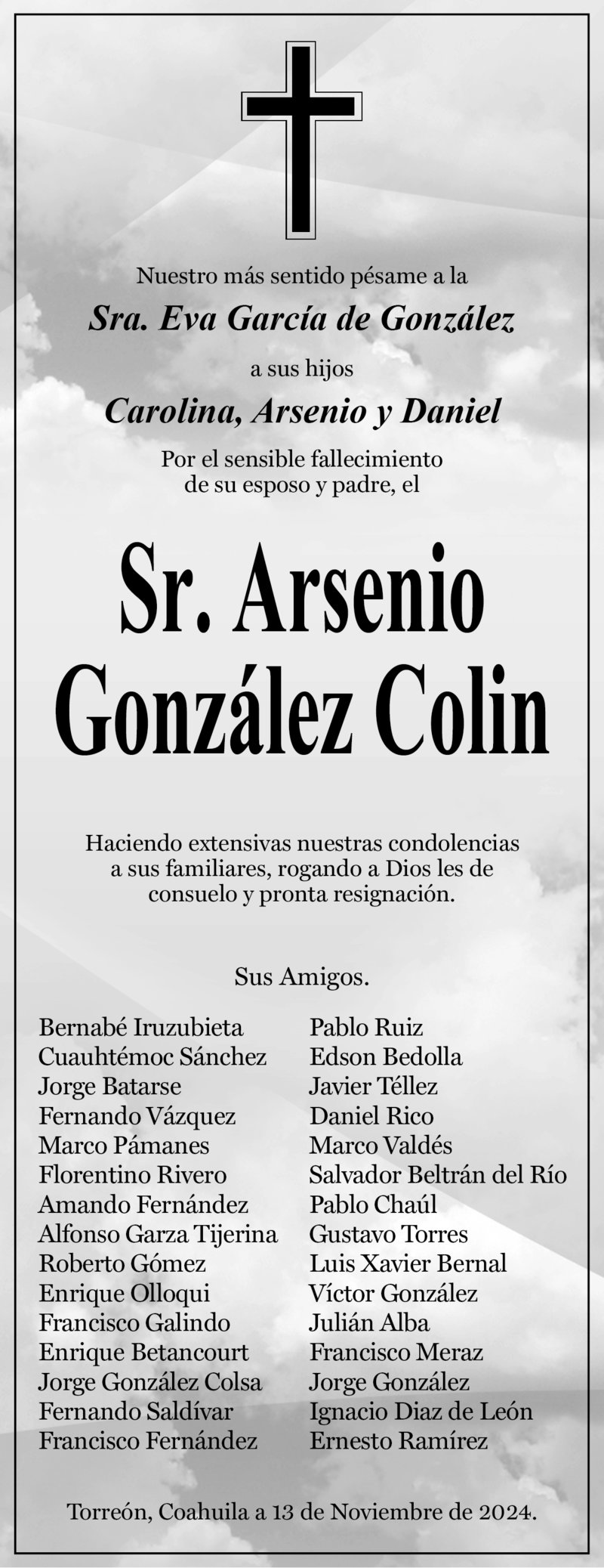 CONDOLENCIA .