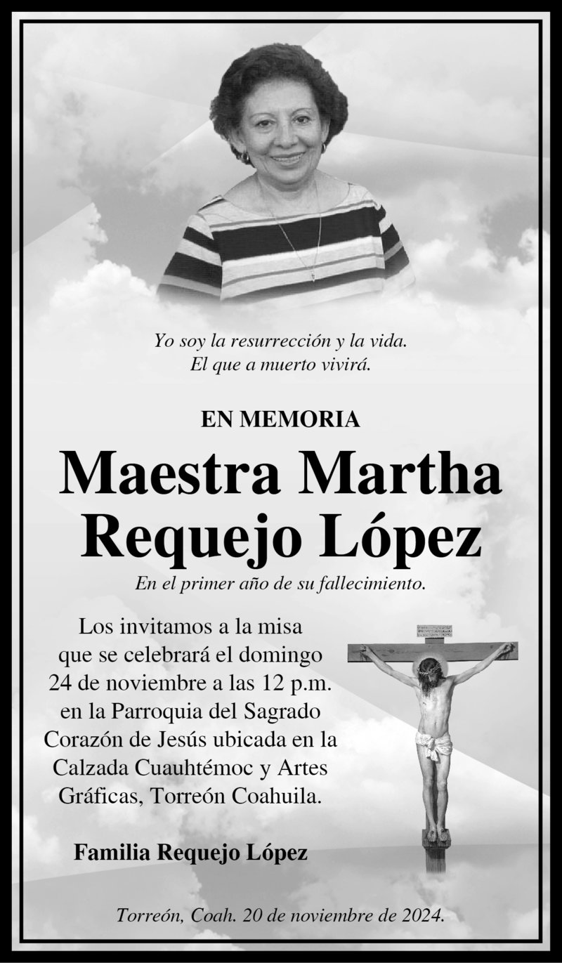 INMEMORIAM MAESTRA MARTHA