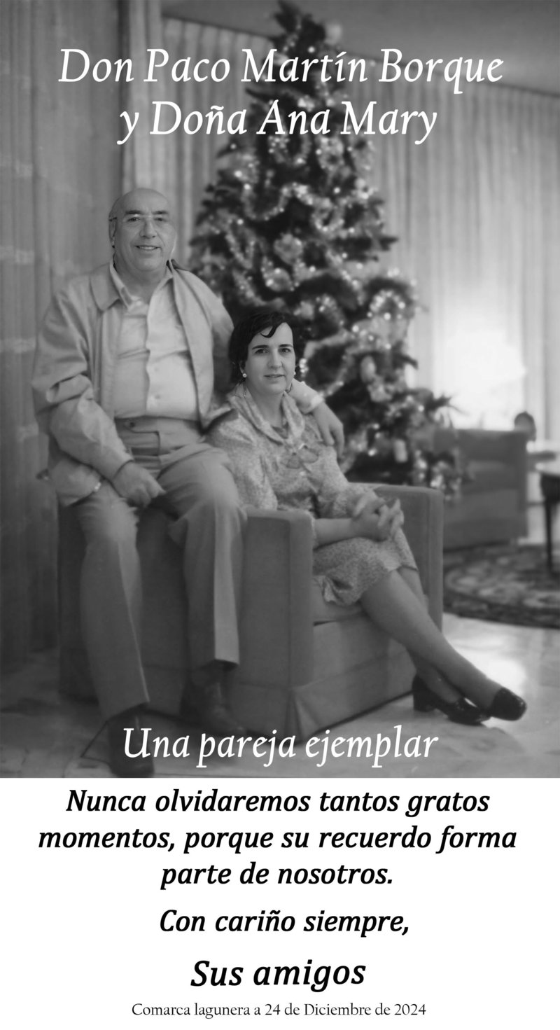 In memoriam: Don Paco Martín Borque y Doña Ana Mary