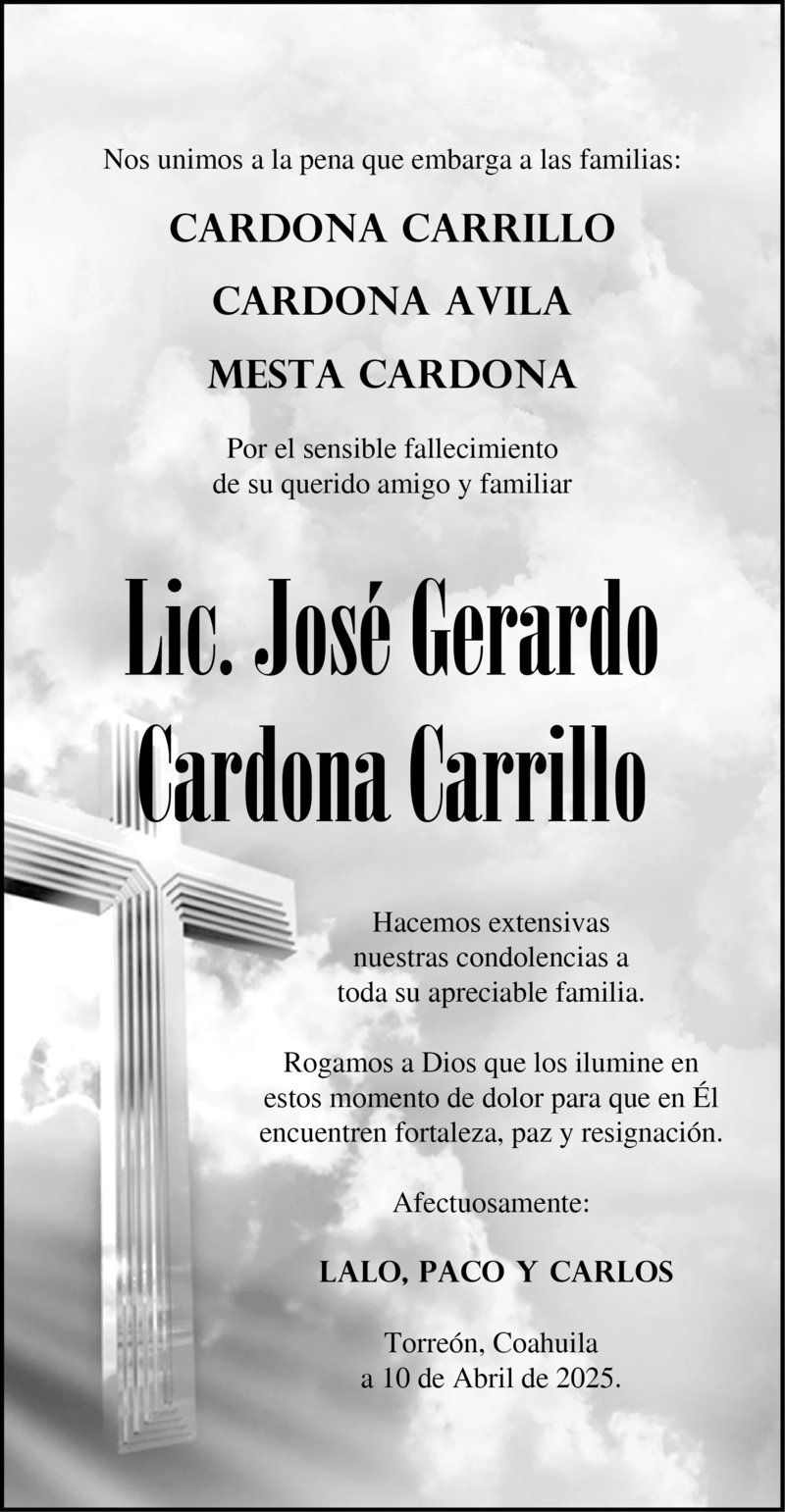 CONDOLENCIA .