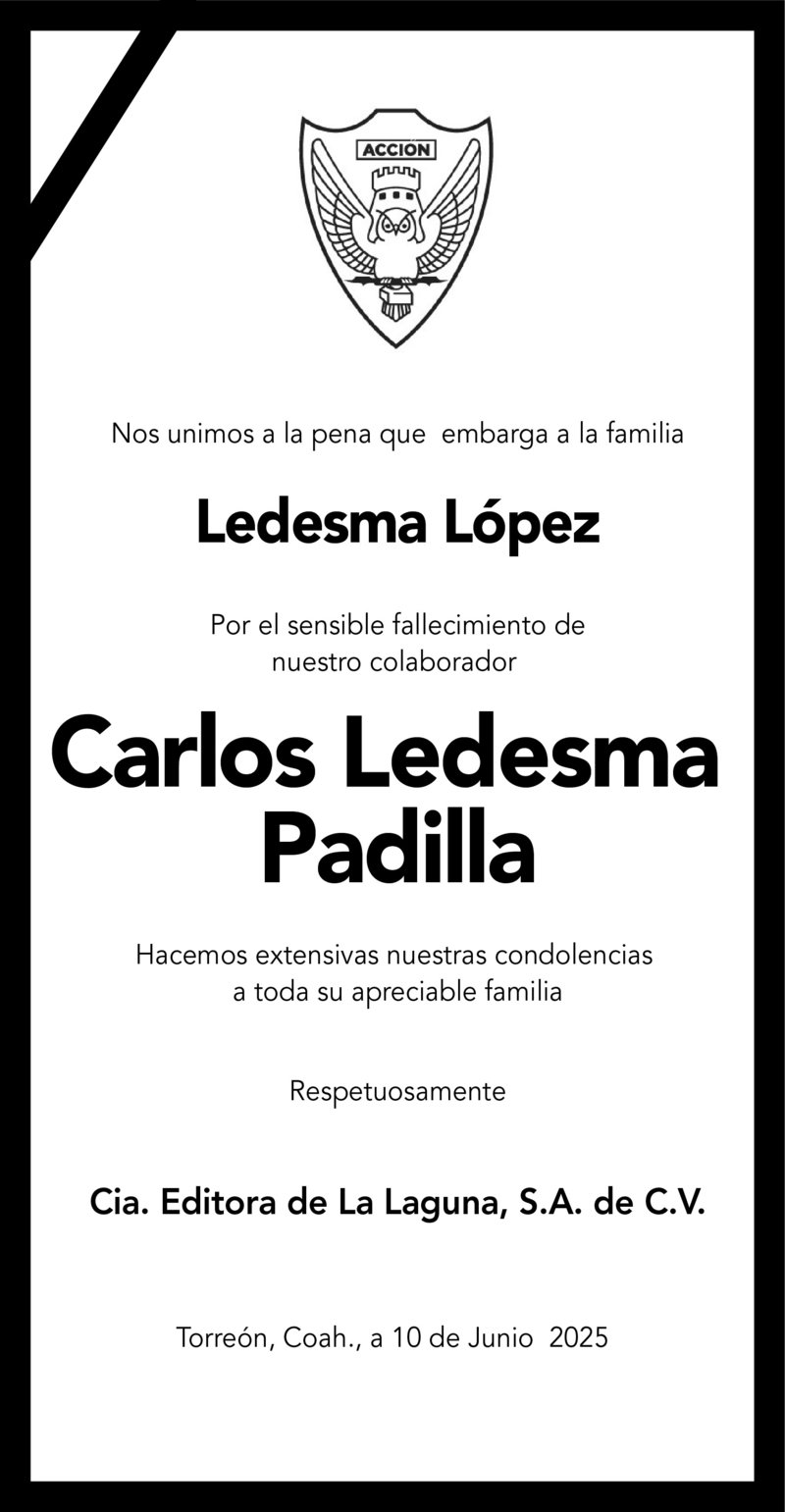 CONDOLENCIA SINDICATO .