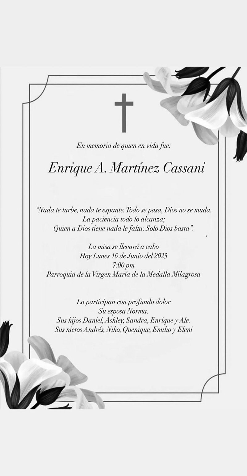 ESQUELA ENRIQUE A. MARTINEZ