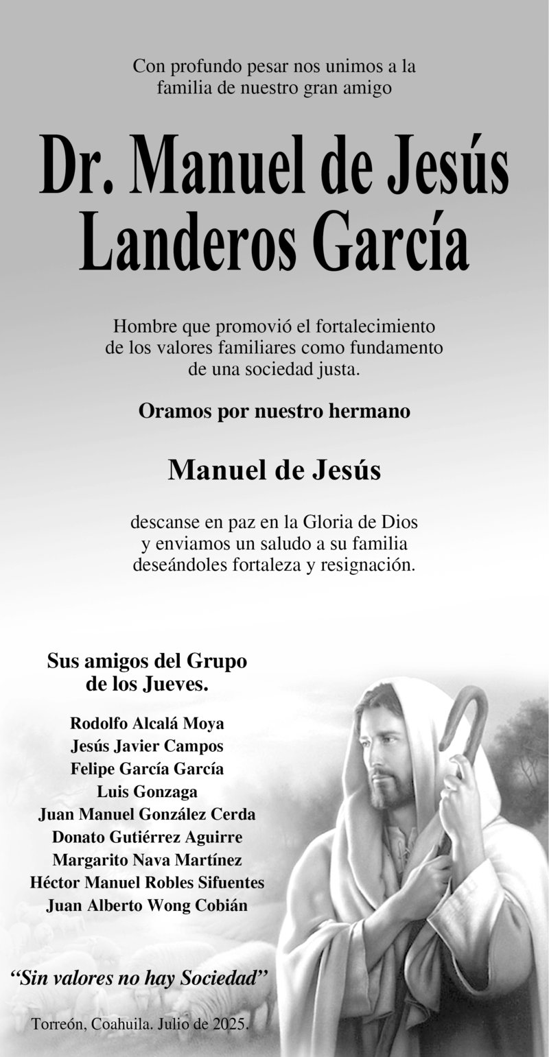 CONDOLENCIA  JUAN MANUEL GONZALEZ CERDA