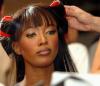 La supermodelo  Tyra Banks posa para las cámaras