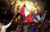 Atletas de Puerto Rico en el desfile de atletas durante la ceremonia de apertura de los Juegos Centroamericanos y del Caribe