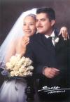 Lic. Rogelio Garza Muñoz y Lic. Yéssika Ramírez Ortiz recibieron la bendición nupcial el 16 de noviembre de 2002