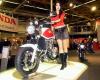 La nueva motocicleta HONDA CB1300 2003 se muestra durante la presentación del 'Motor Show' a los medios de comunicación en una ciudad al norte de Italia.