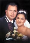 Srita. Mónica Marisela de la Fuente Vallejo contrajo matrimonio religioso con el Sr. Ricardo Adame Ruiz el 11 de enero de  2003