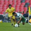 Santos Laguna anotó su gol al minuto 40 en el cobro de un tiro libre por lado derecho, pegado a la banda, a cargo de Rodrigo “El Pony” Ruiz, su centro al segundo poste fue rematado de cabeza en forma impecable por Héctor “El Pity” Altamirano, cuyo testerazo dejó sin oportunidad alguna al portero Adolfo Ríos.